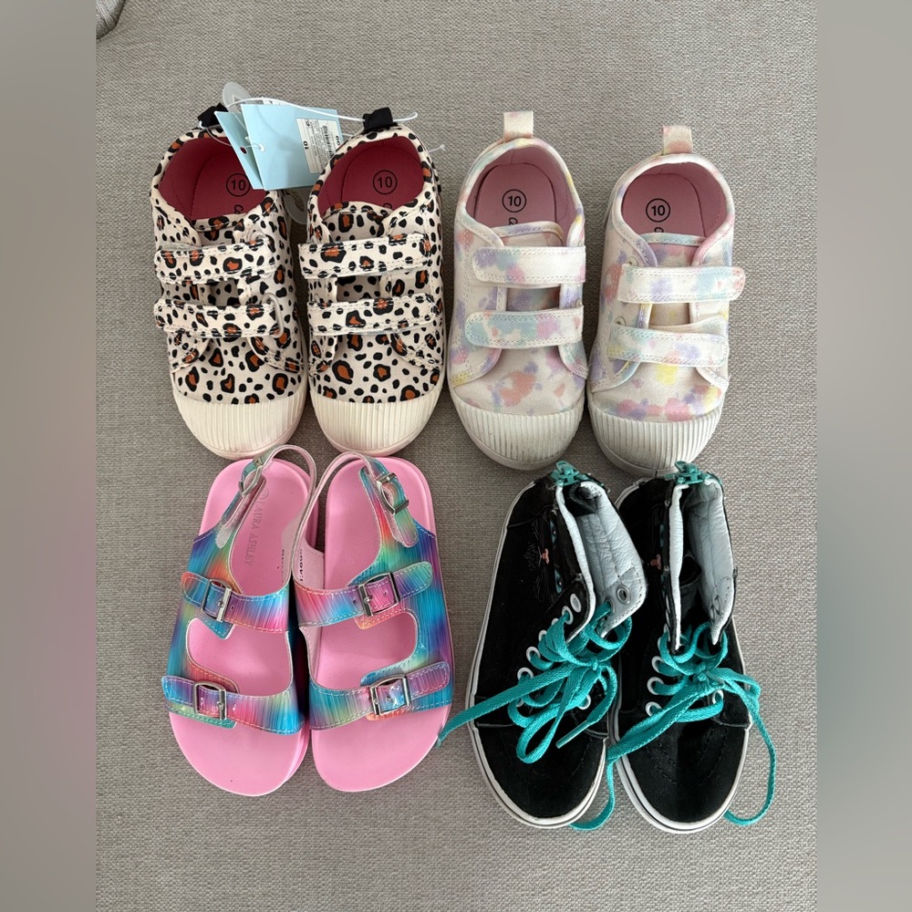 Toddler girls size 10 shoe lot